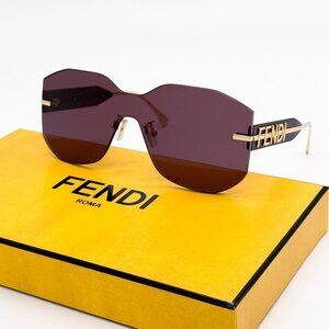 NEW FE40067U 30Y WOMEN BURGUNDY GOLD SUNGASSES FENDI FE40067U
